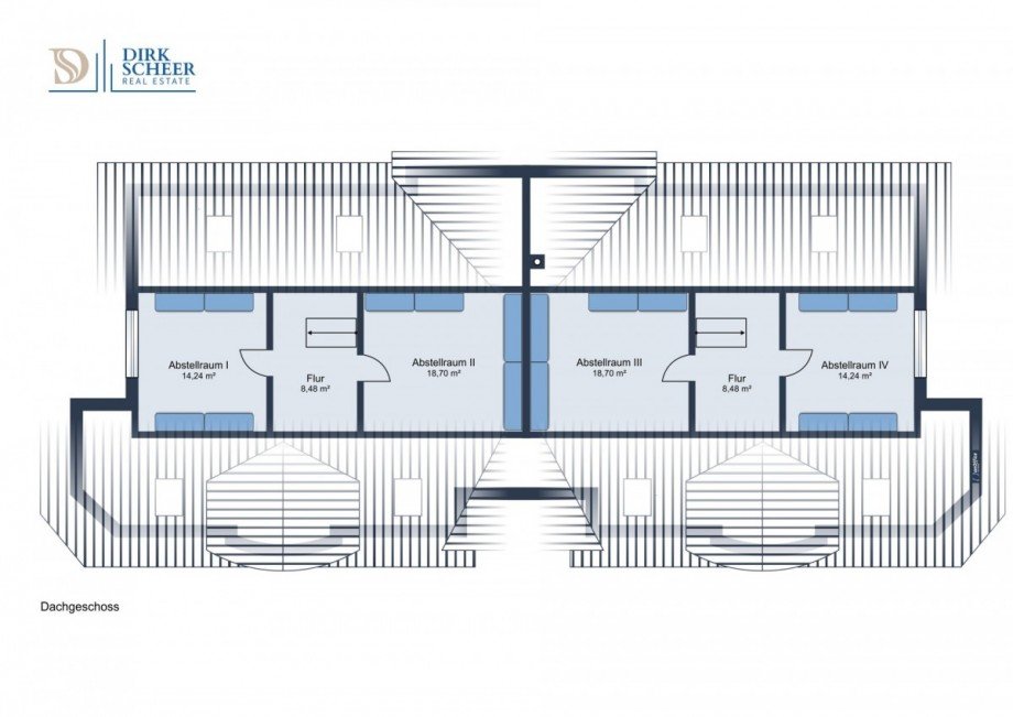 Grundriss_Dachgeschoss Mehrfamilienhaus Papendorf / S�dstadt