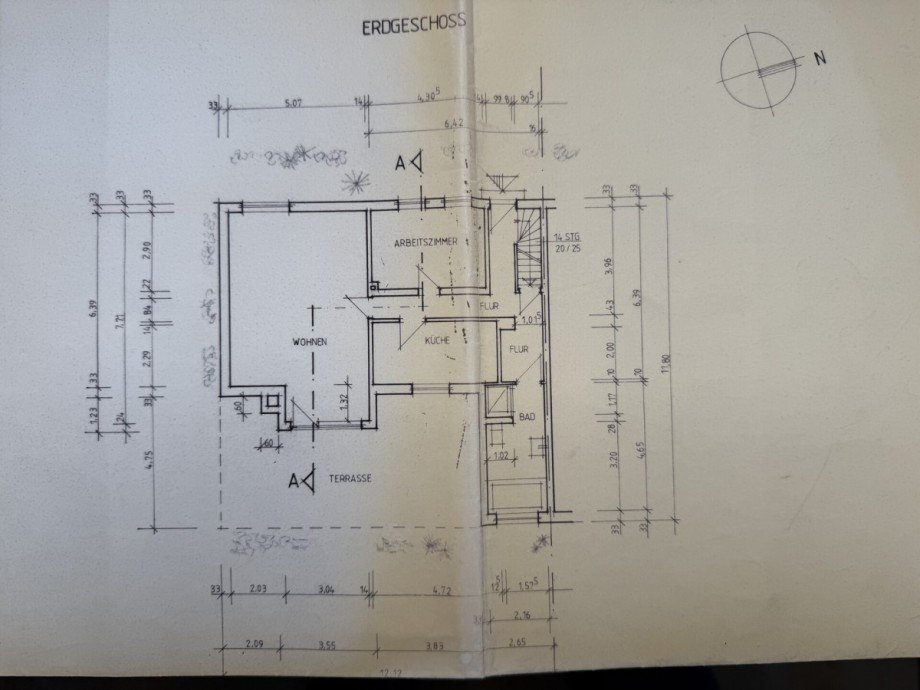 Grundriss EG Doppelhaush�lfte L�beck / K�cknitz