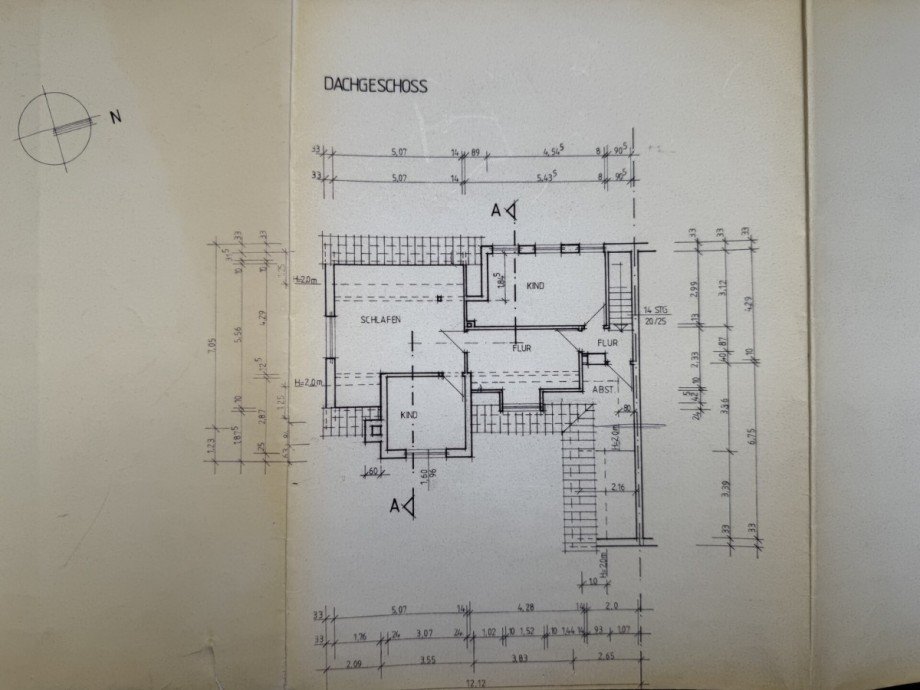Grundriss DG Doppelhaush�lfte L�beck / K�cknitz